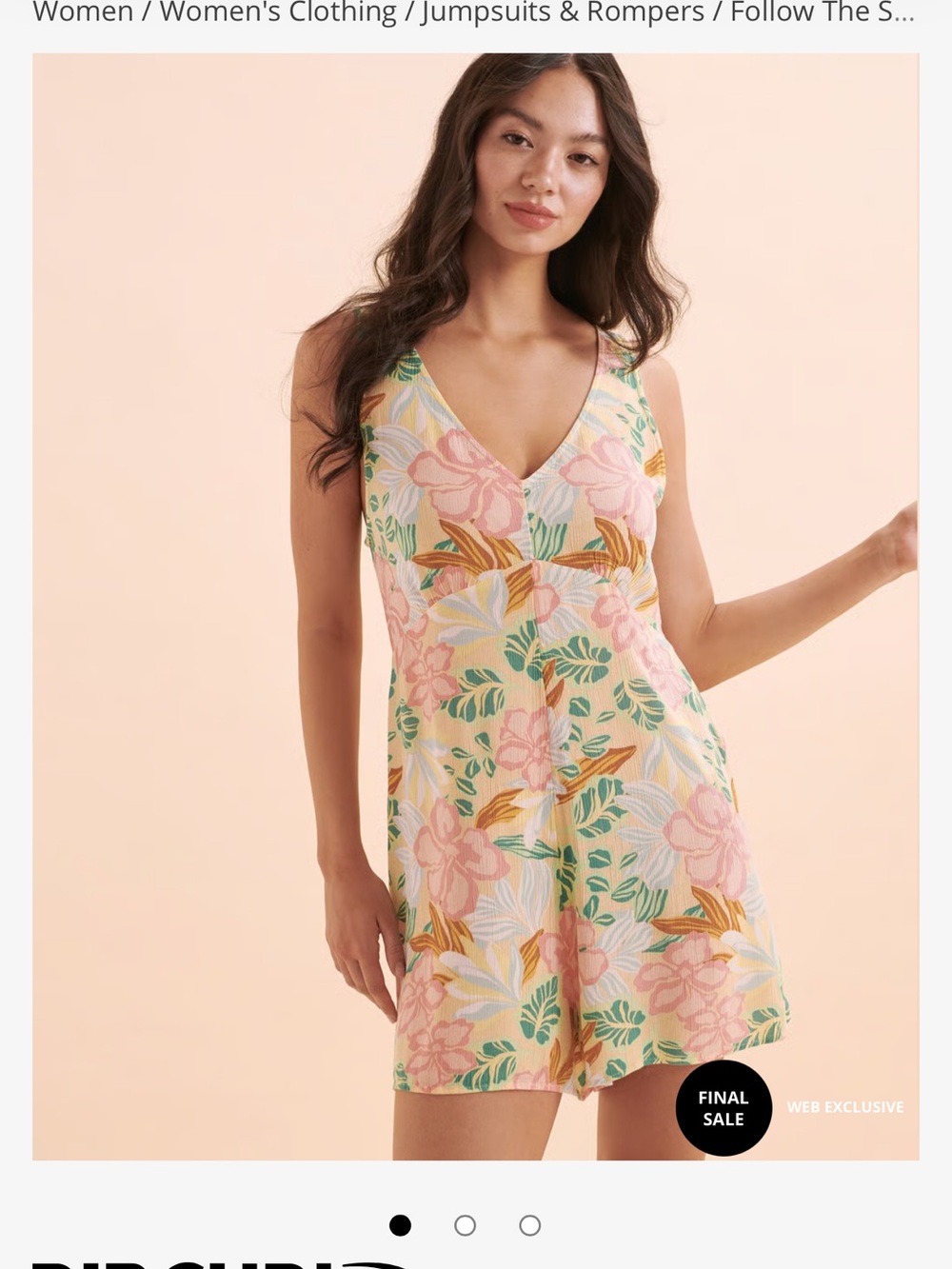 Floral V-Neck One-Piece summer romper